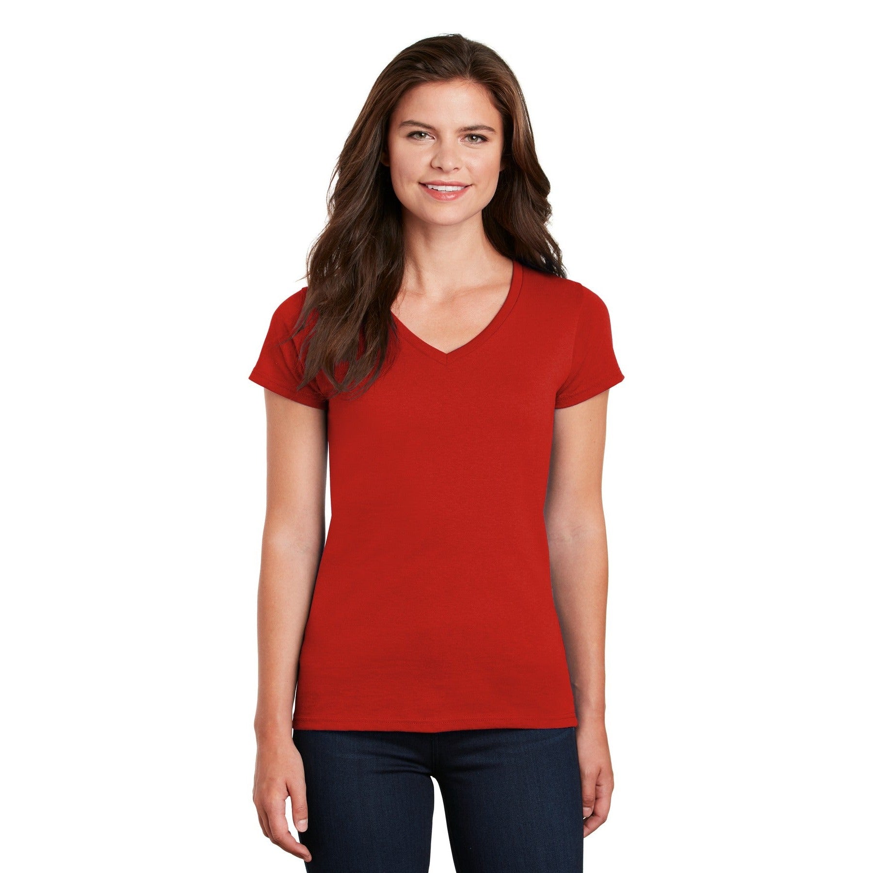 Gildan-Gildan® Women's Heavy Cotton™ 100% Cotton V-Neck T-Shirt. 5V00L-MedTech-7